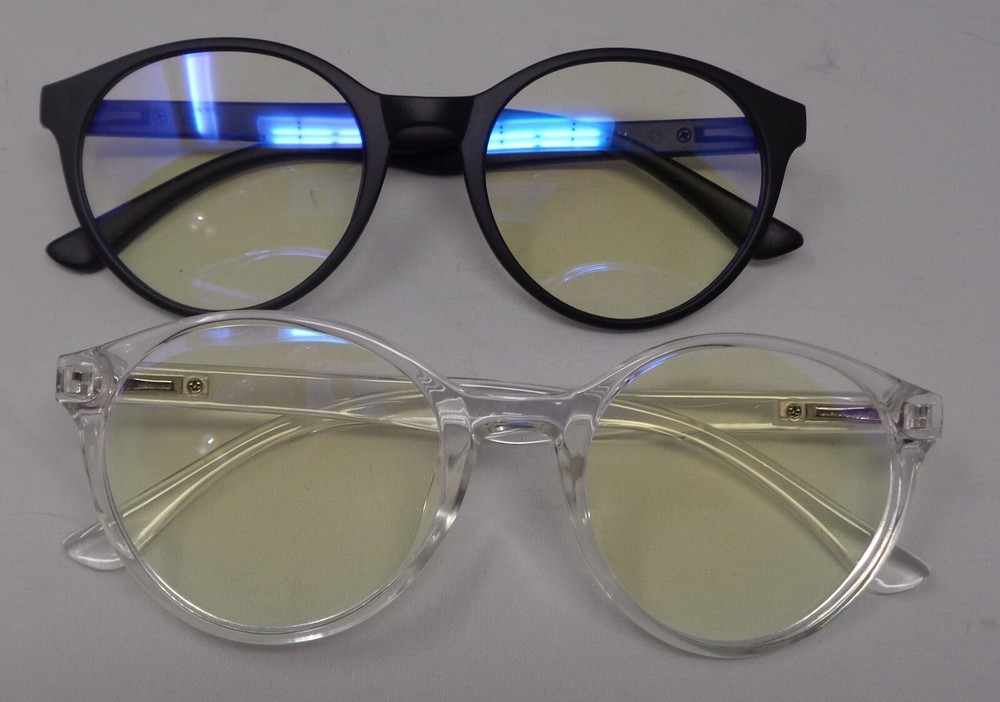 SIPU 45% Blue Light Filtering Glasses 1 Clear & 1 Black Frame