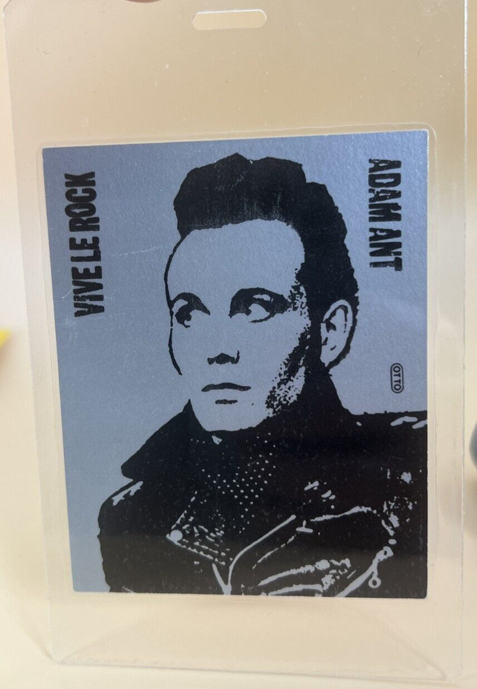 ADAM ANT 1985 VIVE LE ROCK TOUR Laminated Backstage Pass