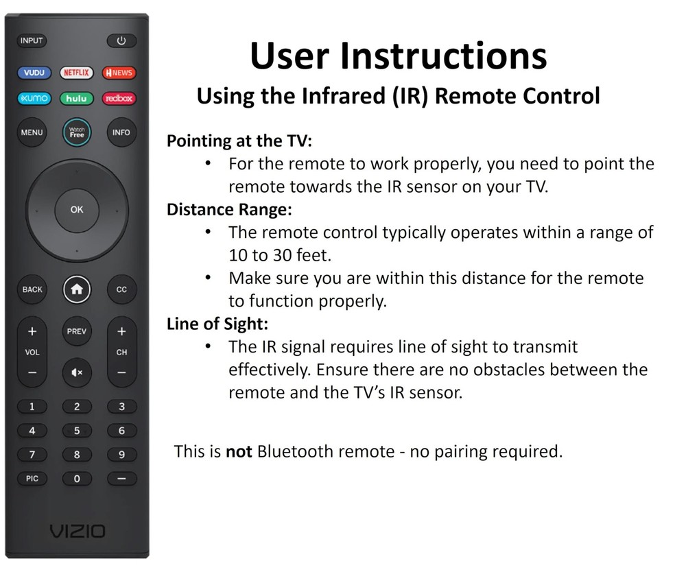 VIZIO SmartCast Universal Remote Control - Smart Replacement for Black