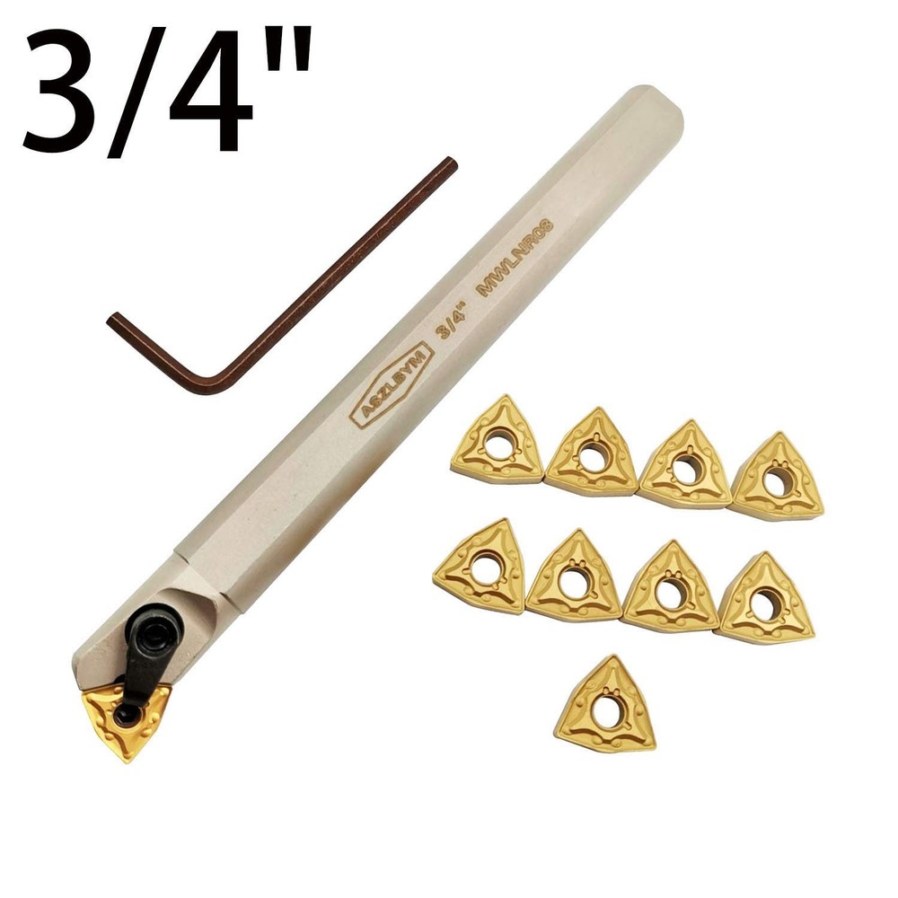 3/4" Internal Boring Bar Holder with TiN Coated CNC Inserts - Precision Tooling