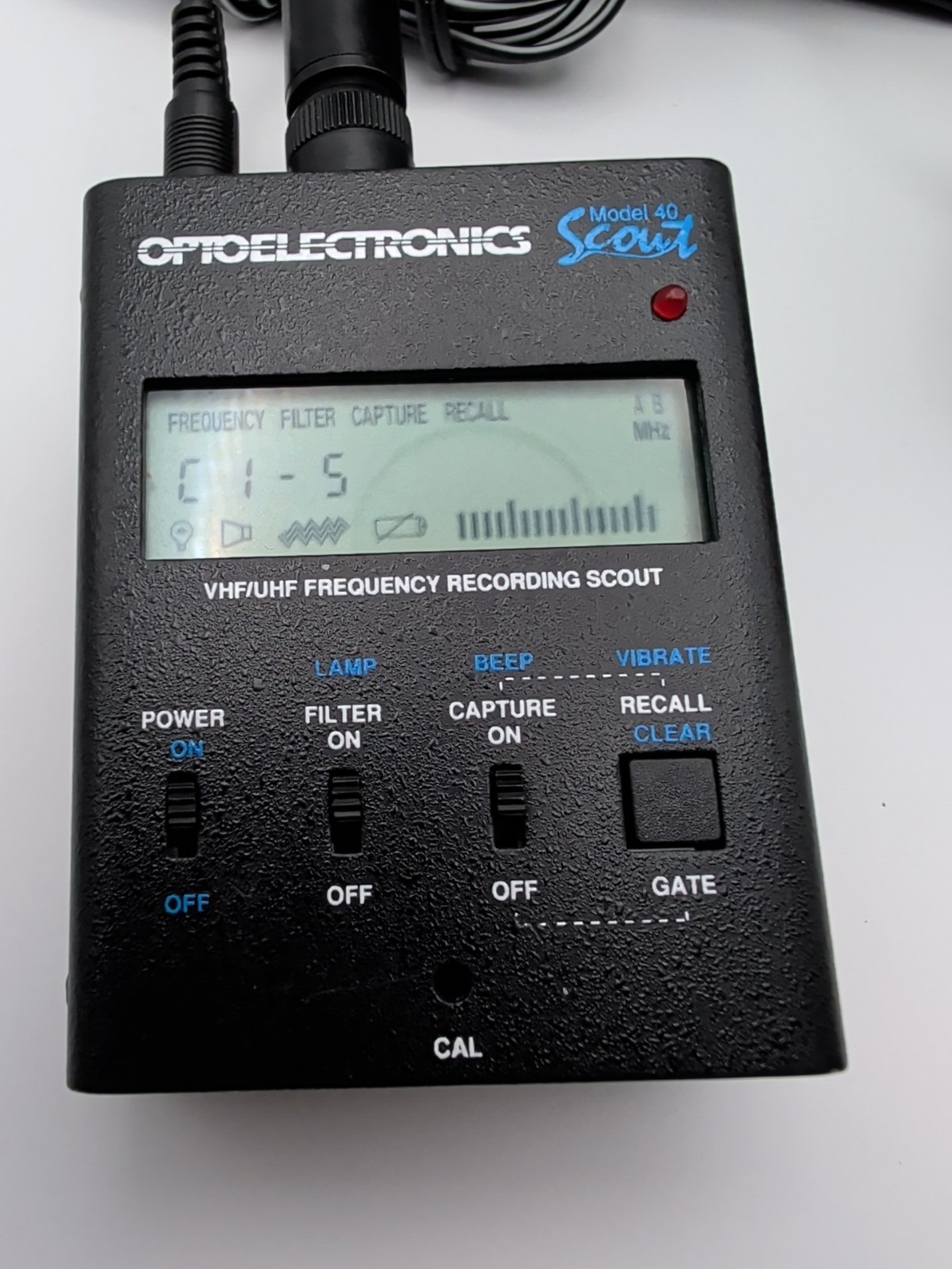 Optoelectronics Scout Model 40 VHF/UHF Frequency Counter Recorder | Tested Used