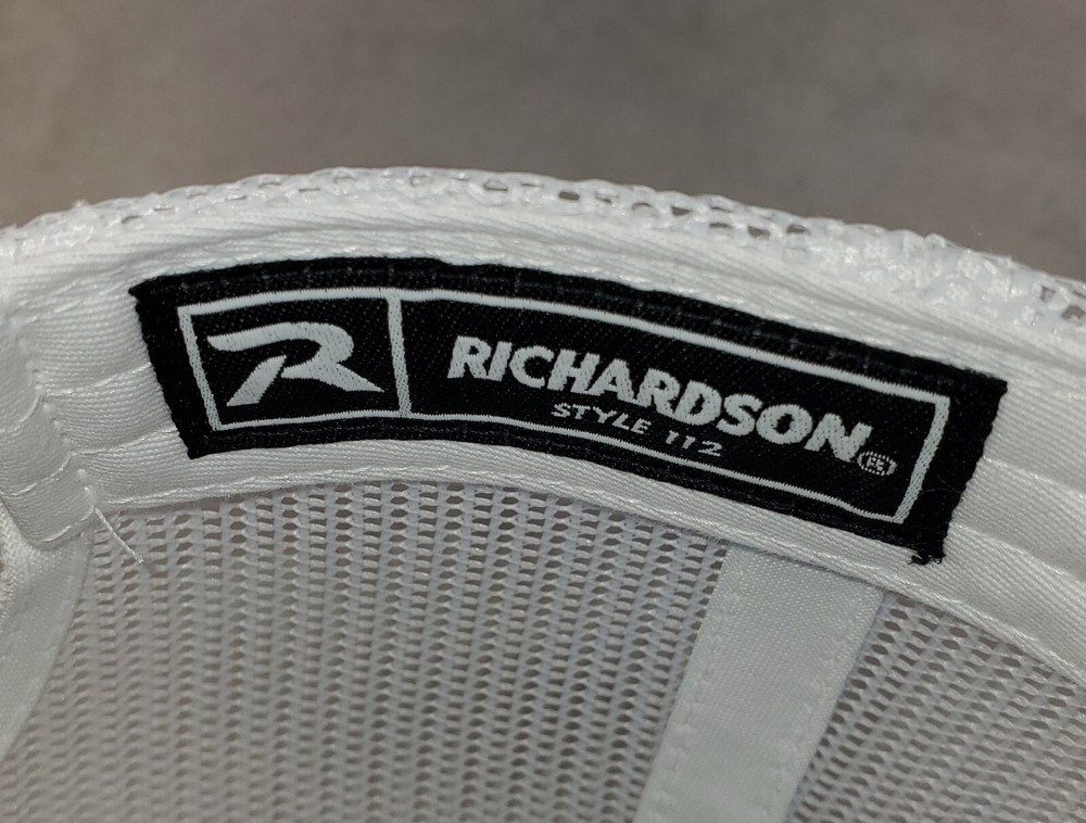 HD Wing Patch on Richardson 112 Trucker Hat Snapback Black/White
