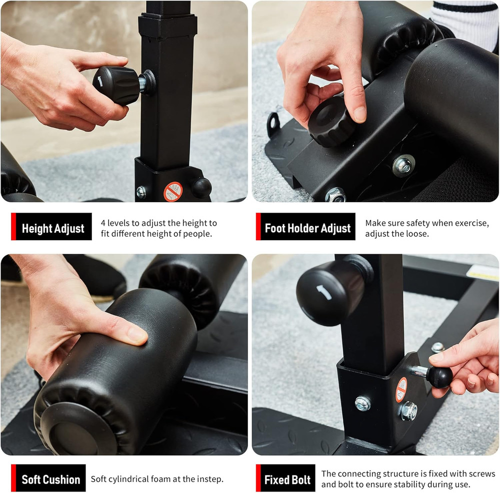 Deep Sissy Squat Bench Core Workout Multifunctional Leg Exercise Machine for Hom