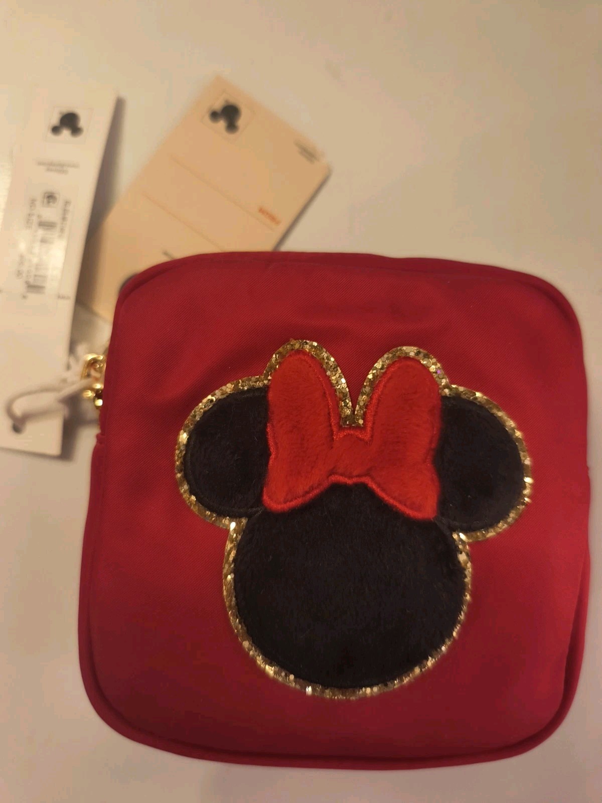 STONEY CLOVER Disney Minnie Mouse Red Cosmetic Mini Travel Zip Pouch Bag NWT