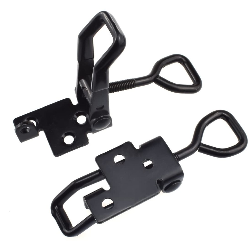 2 PCS Adjustable Metal Toggle Latch Clamps Heavy Duty Quick Medium, Black