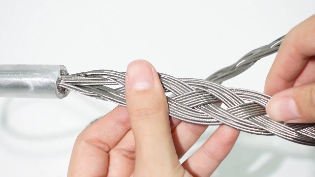 2 Pcs Heavy Wire Cable Mesh Pulling Grips - Double Head Cable Socks for Light/He