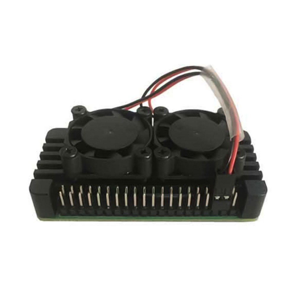 Aluminum Heatsink Case Shell With Double Cooling Fans For Raspberry Pi Zero 2W