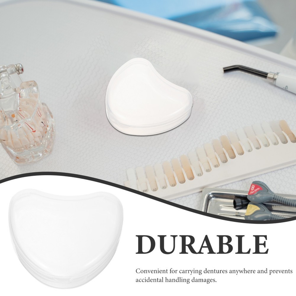 2Pcs Multi-use Denture Case Travel Retainer Case Retainer Box Denture Storage