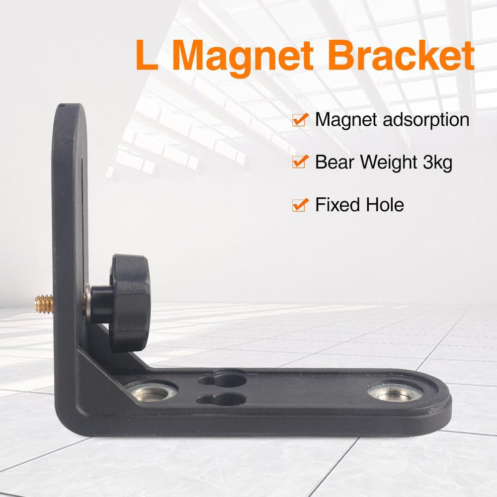 Magnet Level Durable L-Shape Magnetic Bracket Leveling 1/4" Thread Laser Level A