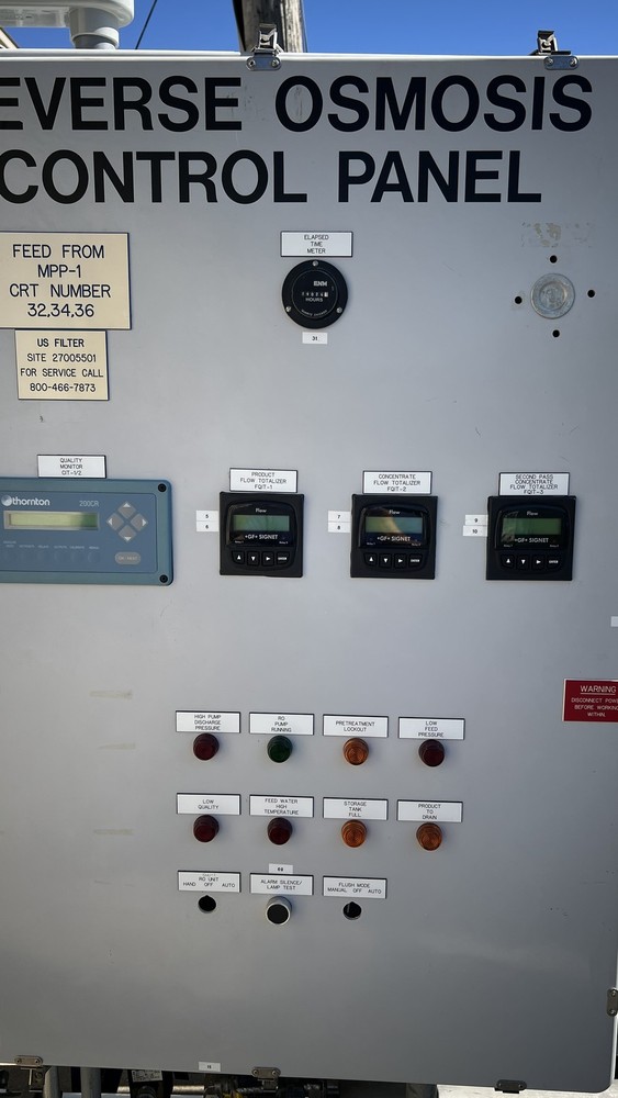 US Filter 30 GPM Double Pass RO Reverse Osmosis System