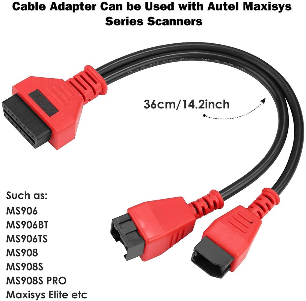 For Chrysler programming cable 12 + 8 connector for Autel DS808 Maxisys adapter