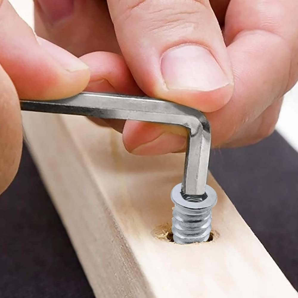M6 Threaded Sleeve for Wood M6 Screw Nuts Sleeve Nut Wood Thread Insert Threaded