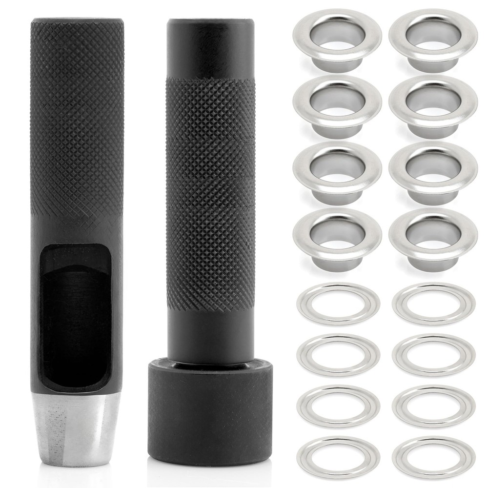 3/4" Grommet Tool Kit Eyelet Setting (19 mm), Silver