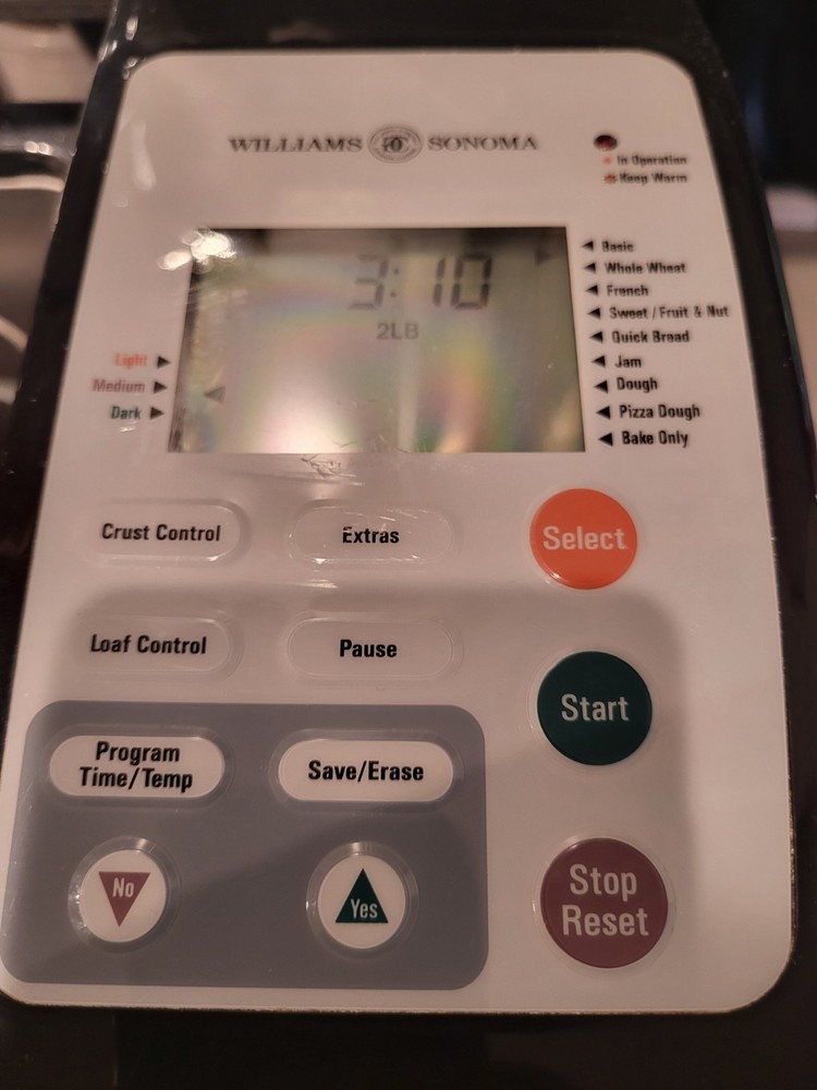 Williams-Sonoma Automatic Bread Maker~WS0401~For Charity