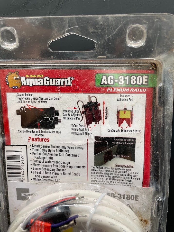 Aqua Guard Micro Pan Sensor Model AG3180E Unused