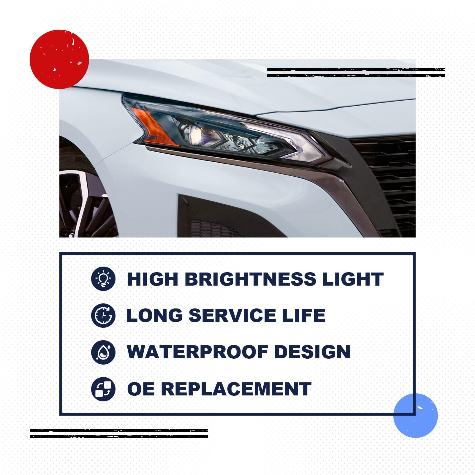 LED Headlight Assembly for Nissan Altima 2023-2025 LH Headlamp Passenger Side