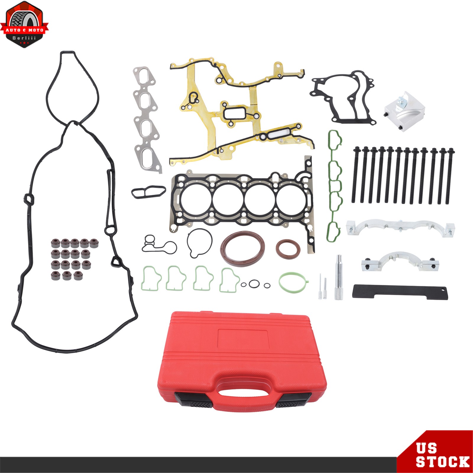 Timing Chain Locking Tool Kit + Head Gasket Set For Chevy Cruze Sonic 1.4L Turbo