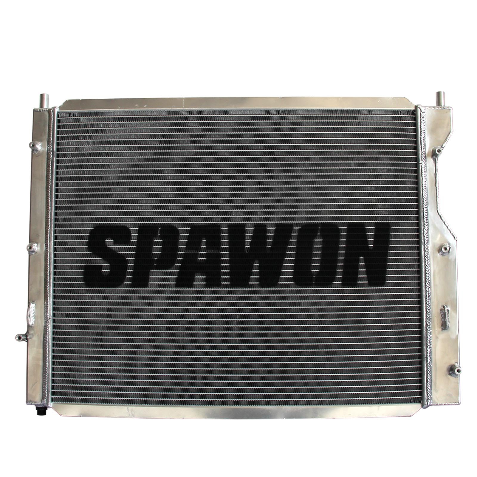 SPAWON Radiator For Ford Mustang Shelby GT 07-14 Aluminum + Fan Shroud 3Row MT