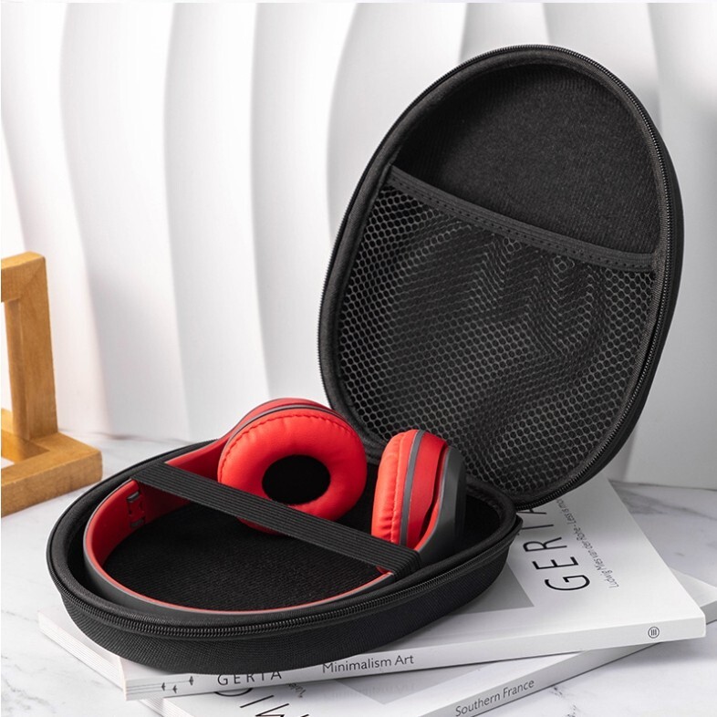 Portable Head-mounted Headphone Storage Case Zipper Bag Pressure-resistant