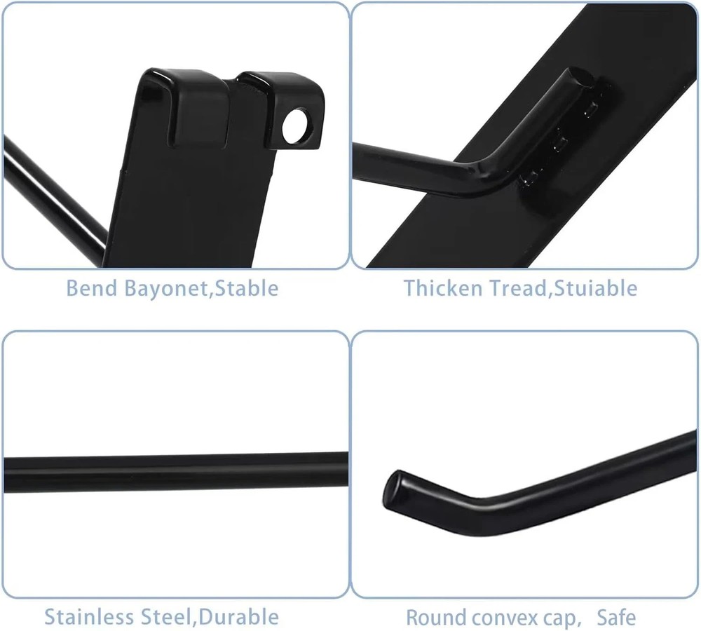 Gridwall Hooks 6 Inch 30PC Display Hooks for Grid Wall Heavy Duty Gridwall Hook