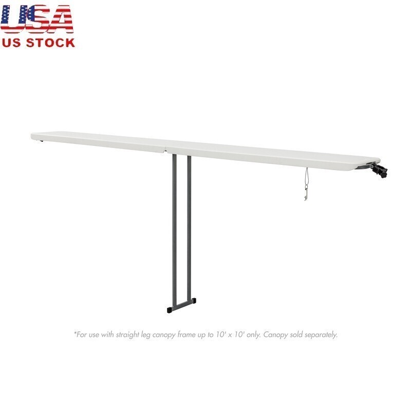 8 Foot Extendable Tailgate Table White - Canopy Not Included