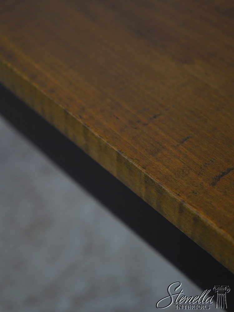 L72585: Tiger Maple Top Black Base Coffee Table