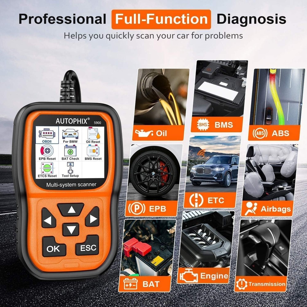 For BMW Mini OBD2 Scanner Full System Diagnostic Tool Battery Registration Reset