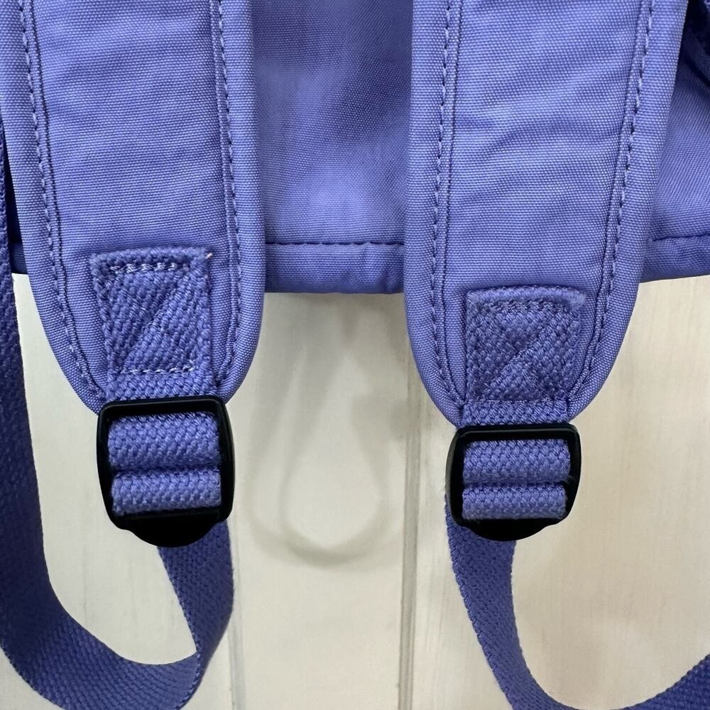 Kipling Live Light Backpack Solid Purple Multiple Padded Straps Zip Compartments