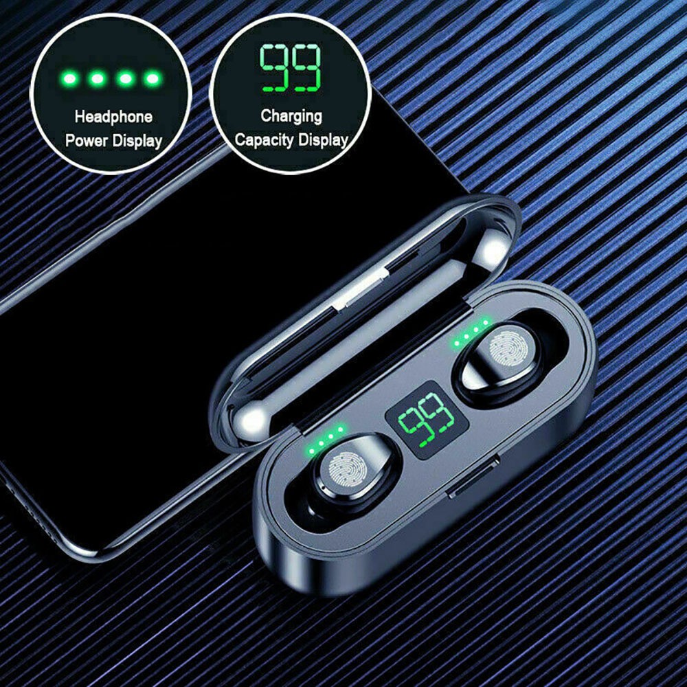 Wireless Bluetooth Headset 5.0 Digital Display Dual Call Power Display Movement