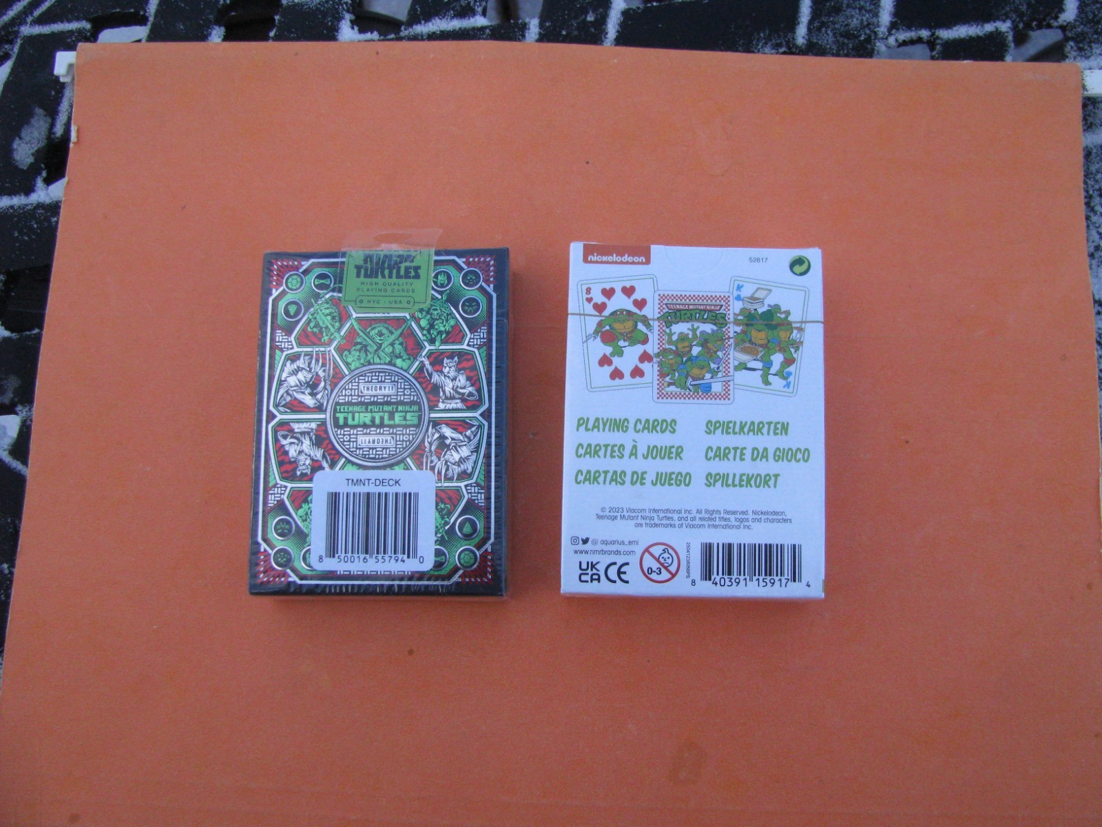 Brand New - Teenage Mutant Ninja Turtles Playing Cards - lot of 2 - Sealed