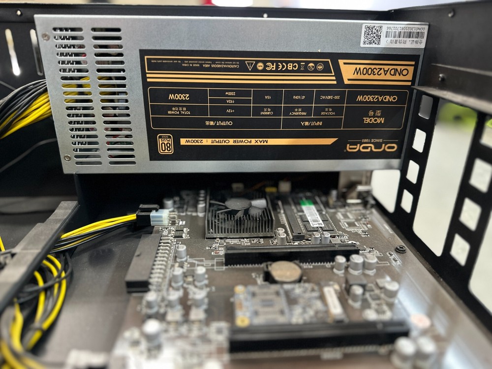 5-GPU 4U Server Mining Chassis 2300W PSU w/ Cables, CPU, RAM, SSD