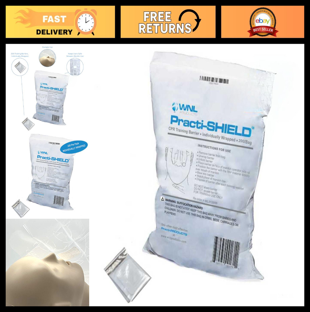 CPR Training Manikin Protectors - 200 Individually Wrapped Practi-Shields