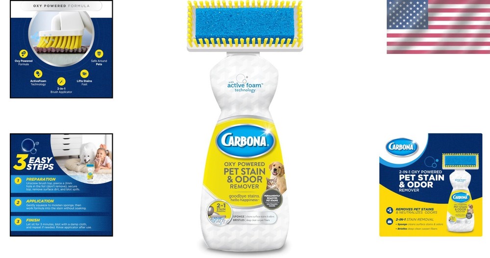 Dual Applicator Oxy-Powered Stain & Odor Remover - 13.5oz Carpet Solution