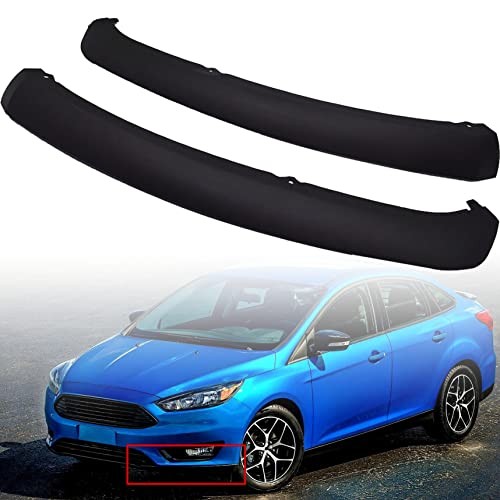 2-Pack Front Bumper Lower Trim Panel Black Plastic Left Right Replacement for