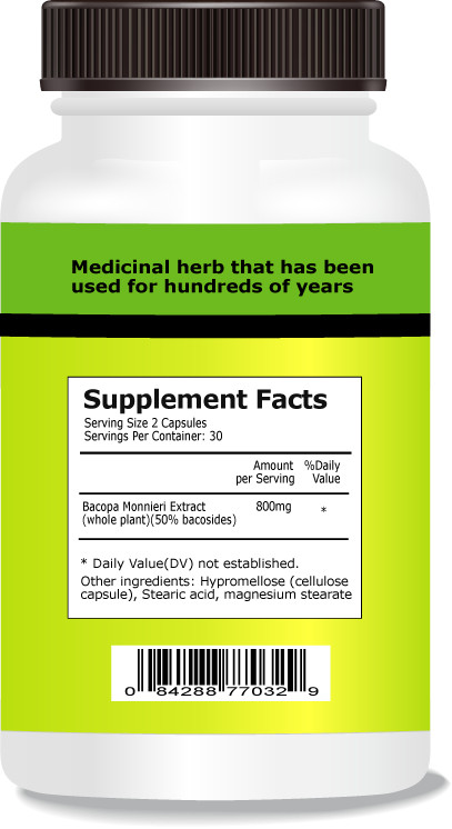 Bacopa Extract, Supports Memory and Cognitive Performance, Mental Focus