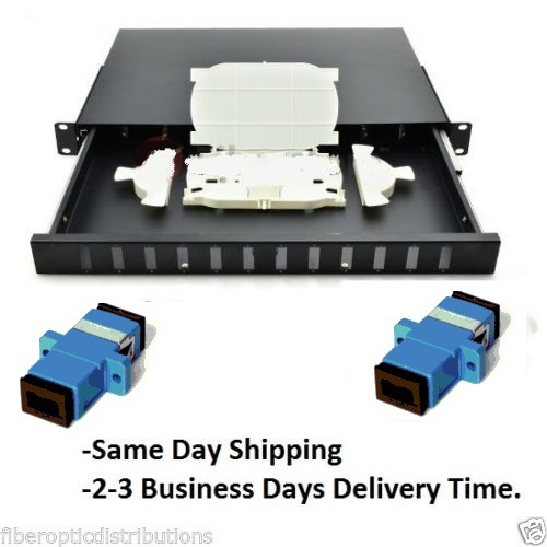 Fiber Optic Patch Panel,12 Port Loaded SC Simplex,Rackmount - 12365