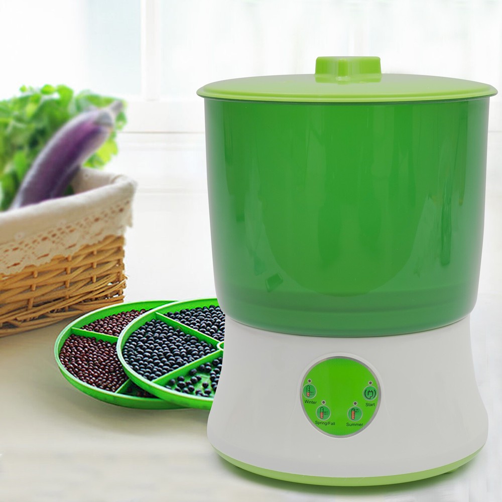 2-Layer Bean Sprouts Machine Homemade Automatic Multi-function Seed Sprouter NEW