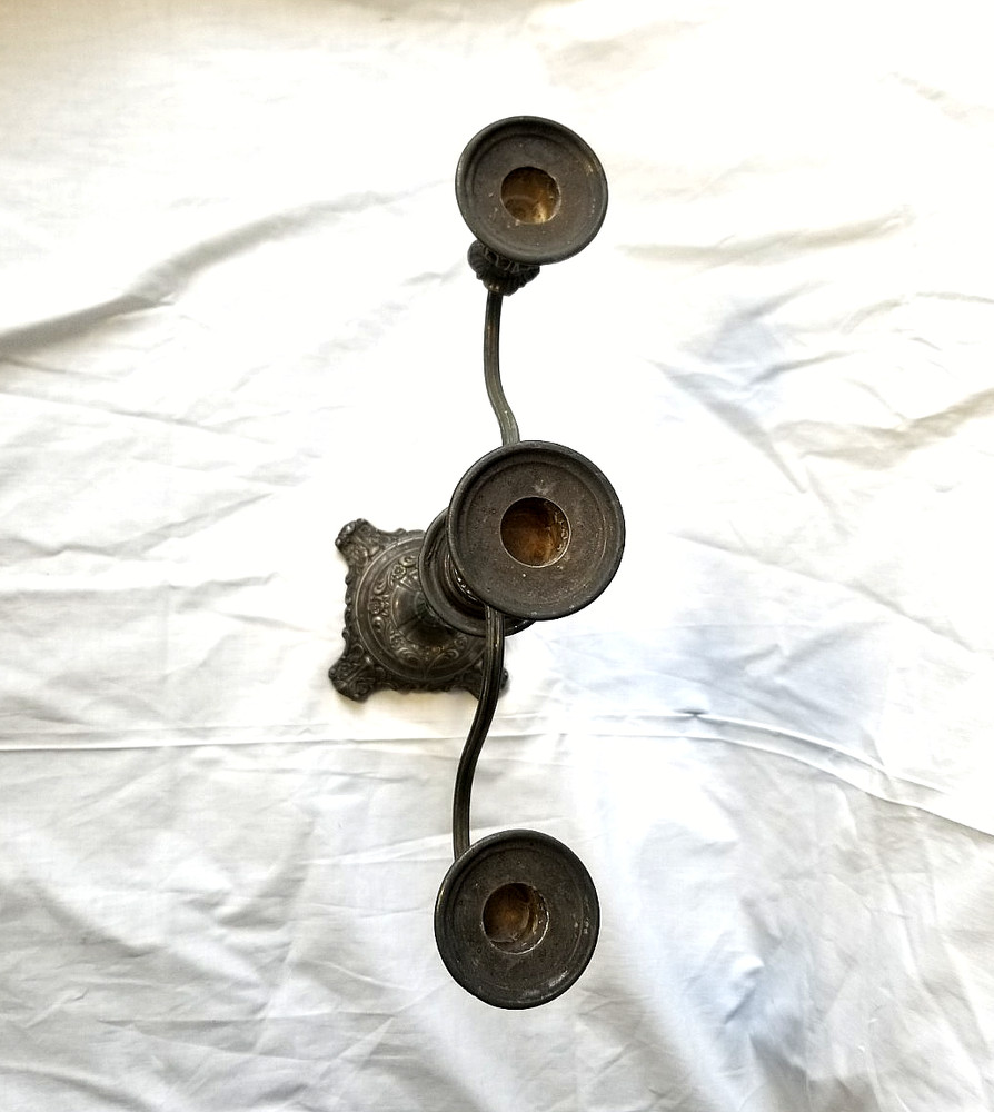 Vintage Candelabra Wm Rogers & Son Convertible Silver Plate Candlestick Holder