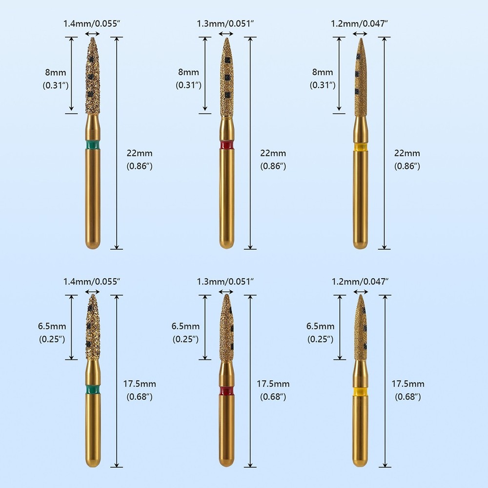 Dental BOPT Vertical Diamond FG Burs Biologically Oriented Preperation Technique