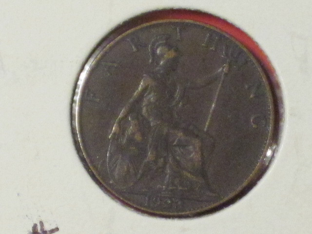 1923 Farthing - Great Britain - KM# 808.2