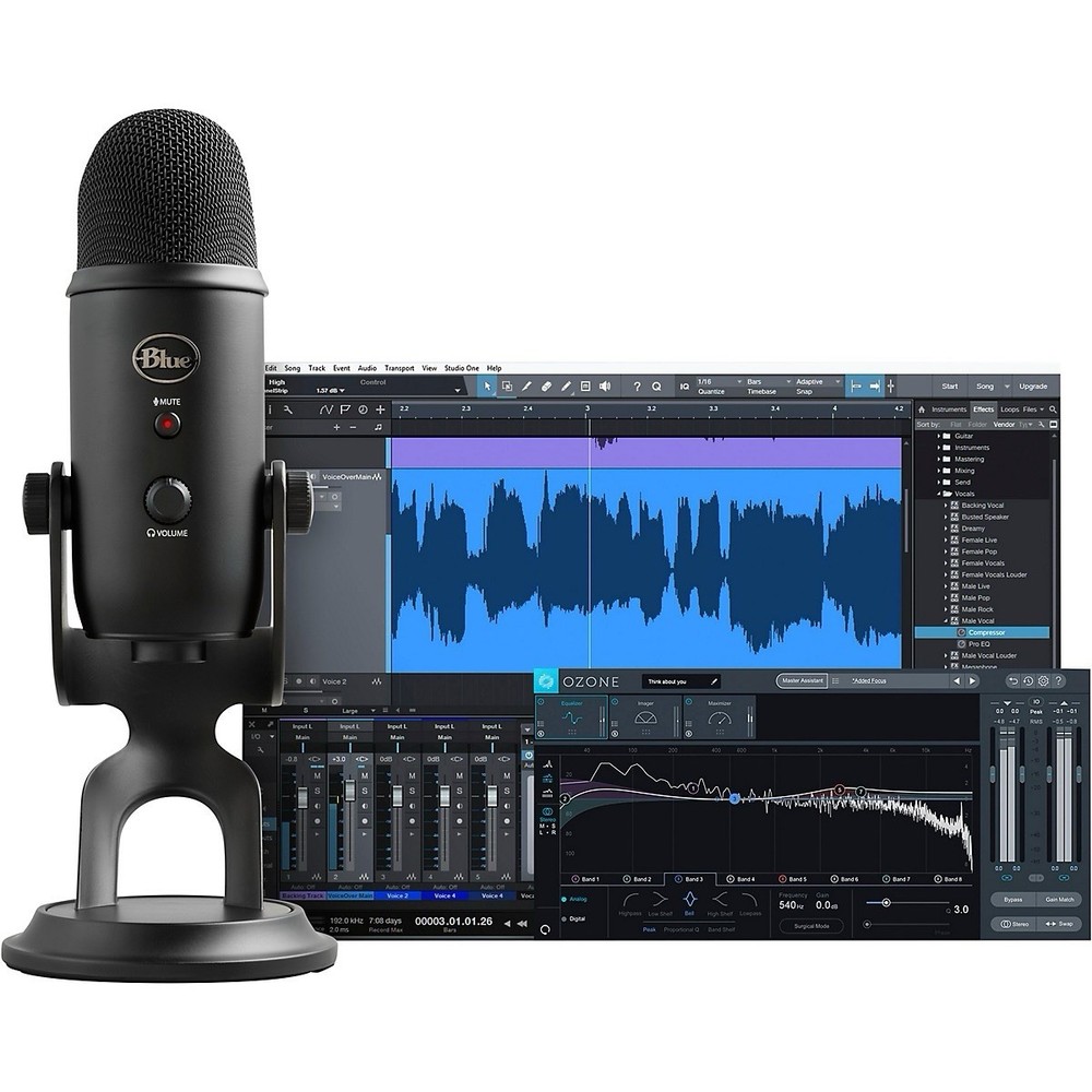 Blue Yeti USB Microphone + Blue Compass Boom Arm - Complete Professional Bundle
