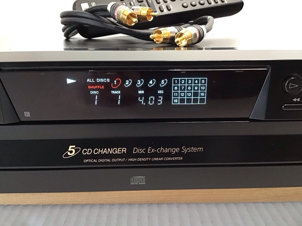 Sony 5-Disc CD Carousel Changer Player CDP-CE375 w/ Remote TESTED