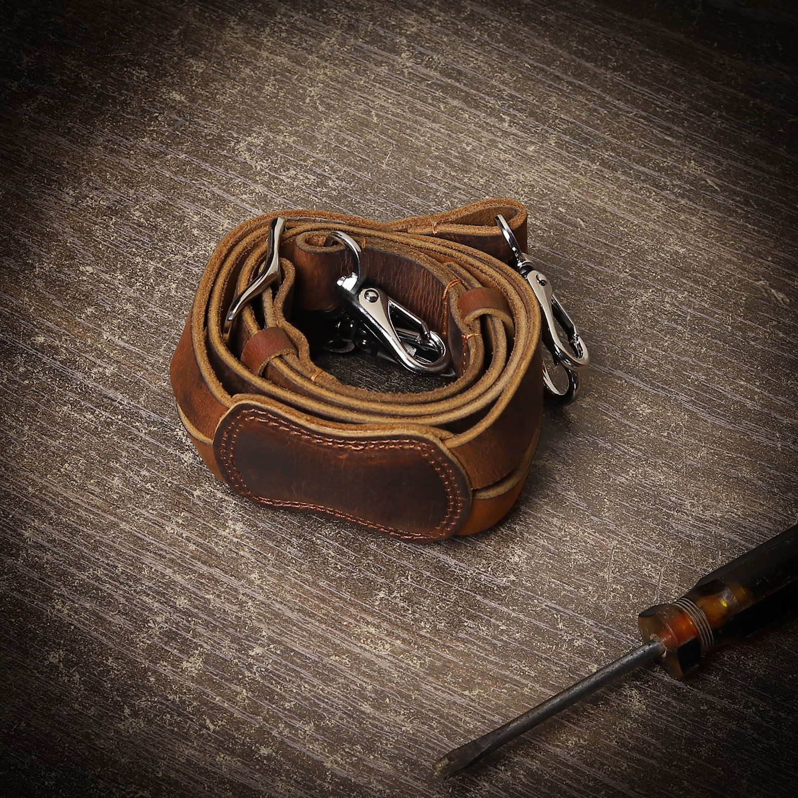 NUTUCH Grain Buffalo Leather Suspender for Men | Vintage Suspenders