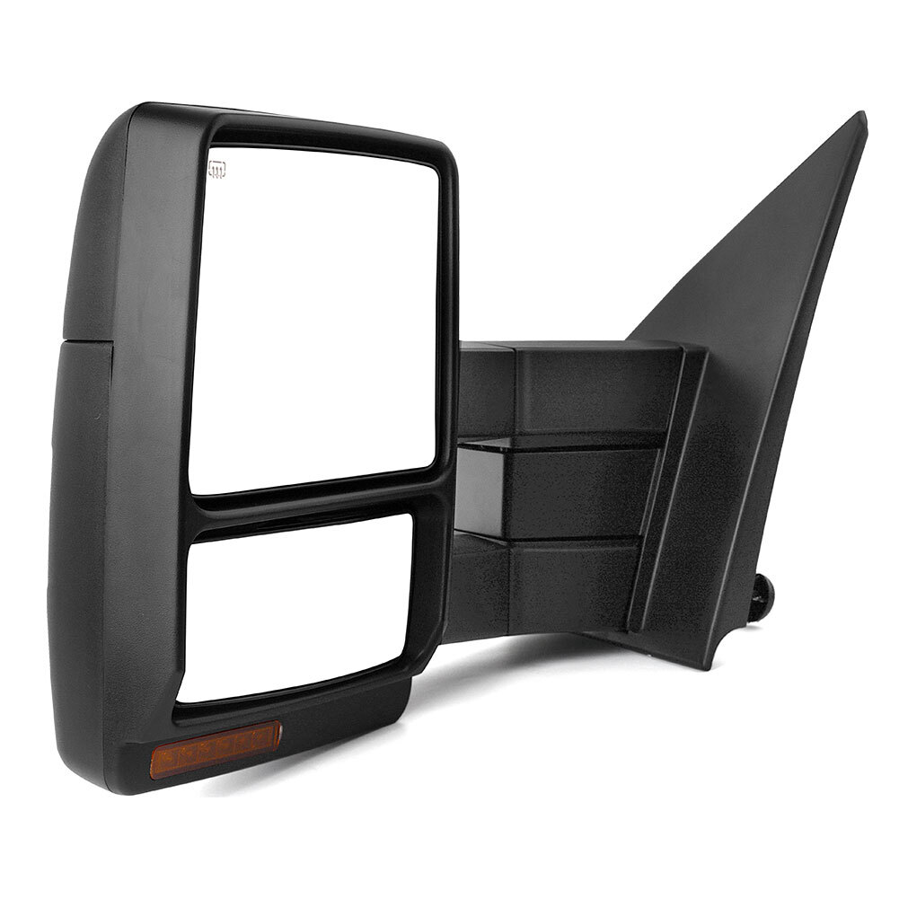 Left + Right Power Heated Puddle Light Tow Mirrors For 07-14 Ford F150 Pick up