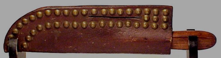 J. Russell Green River Works BUTCHER KNIFE & BRASS TACKED SHEATH