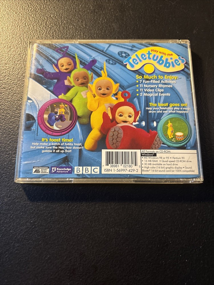 PLAY WITH THE TELETUBBIES WIN 98/95 PC CD-ROM 1998 BBC COMPUTER GAME