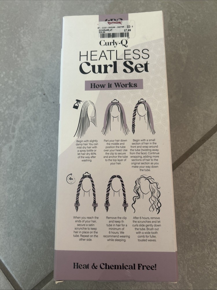 Four Piece Set Curly Q Heatless Curl Set