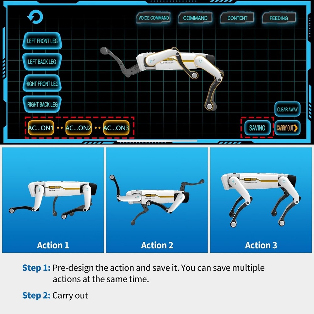 Smart Robot Dog - Interactive STEM Pet with Voice Control, 30+ Actions & APP ...