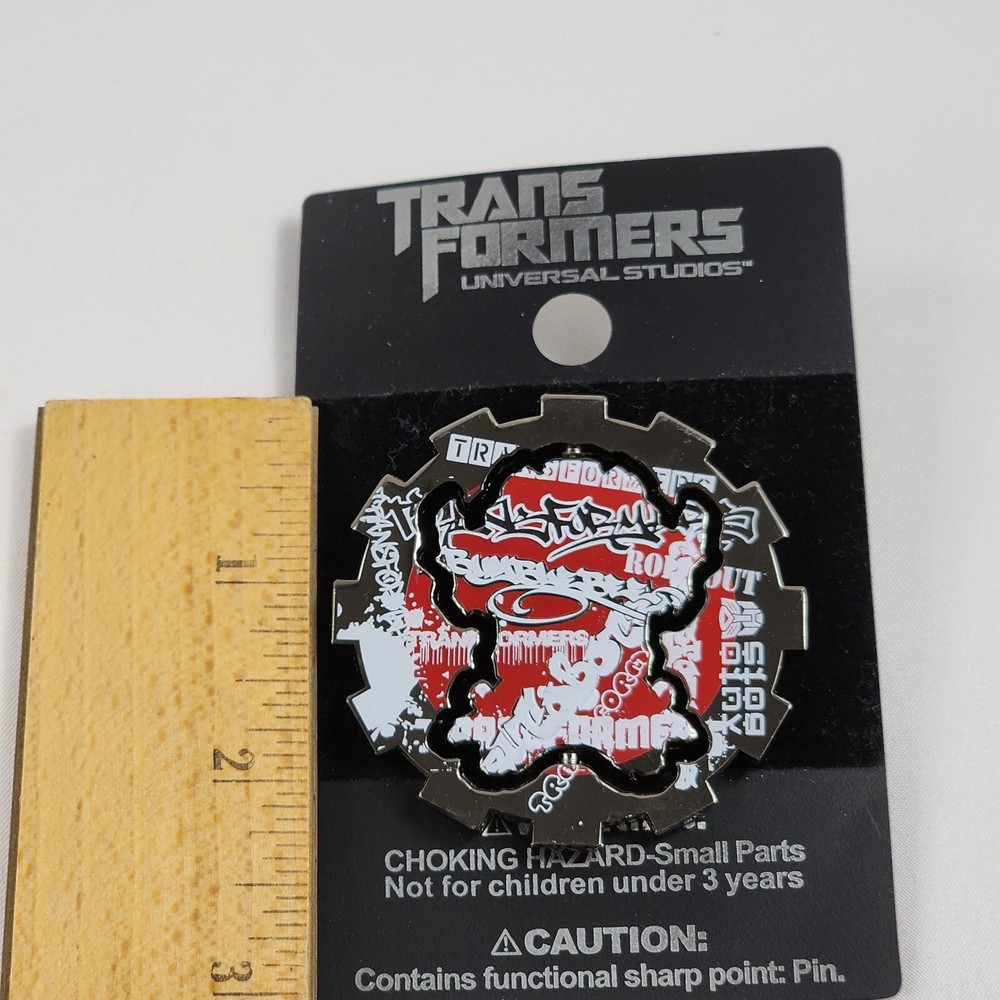 Universal Studios Transformers Bumblebee Graffiti Spinning 2011 Pin Trading New