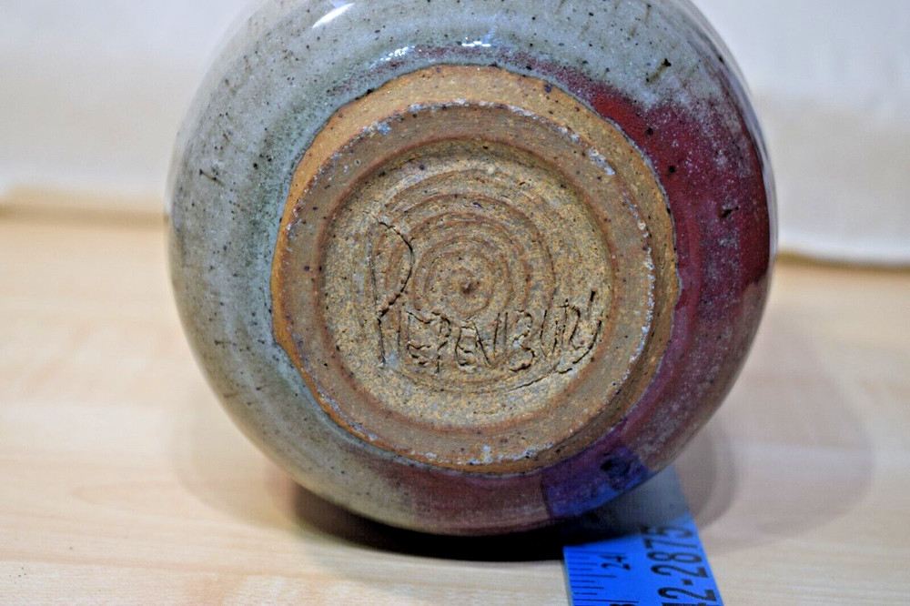 Vintage Studio Art 9in. Vase Signed